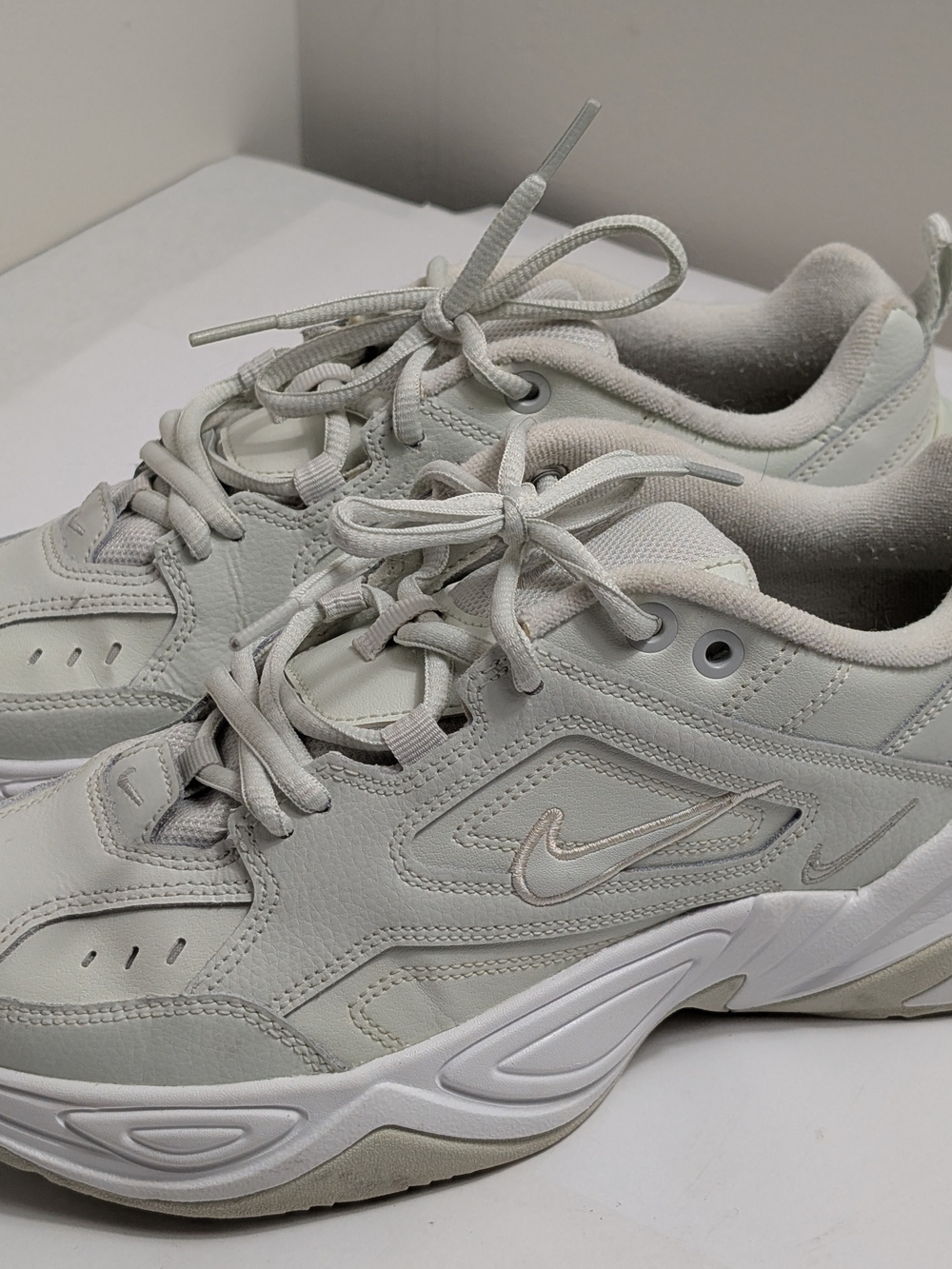 Nike M2K Tekno Mint White Leather Sneakers women US 8 EU 39 AO3108-010